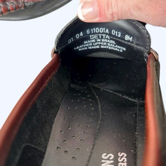 G.H. Bass Weejuns Setta Tassel Loafers Causal Moc Toe Men's Sz 8 M Black Brown - Picture 5 of 9